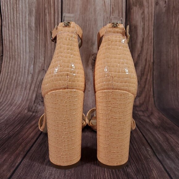 Sam Edelman Yaro 10m Peach Open Toe Adjustable Ankle Strap Leather Heeled Sandal - Picture 10 of 13